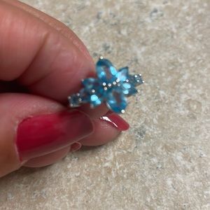 Blue topaz ring